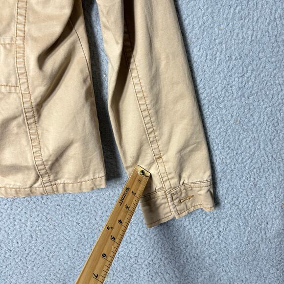 Vintage Aeropostale Jacket Womens M Tan Khaki Long Sleeve Button Down Y2K - Picture 10 of 16